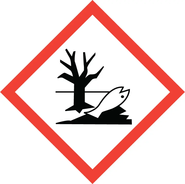 Étiquette GHS 09 danger pour l’environnement aquatique – pictogramme SGH dans le Valais suisse