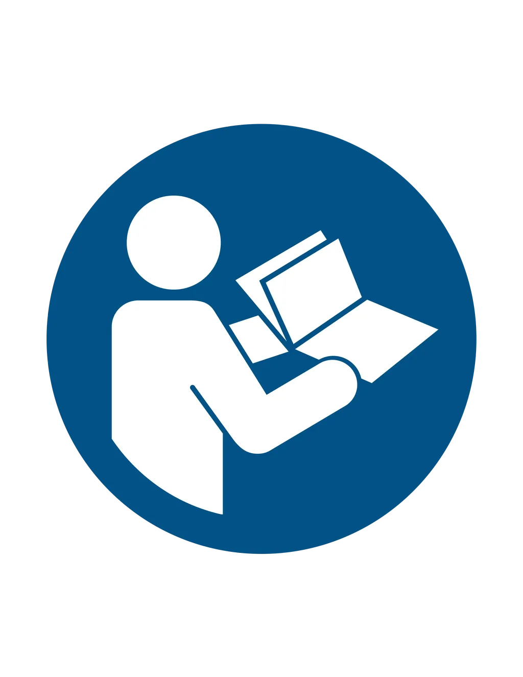 Panneau d'obligation ISO 7010 M002 consulter manuel dinstructions – panneau de consigne obligatoire en Valais (Suisse romande)