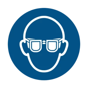 Panneau d'obligation ISO 7010 M004 port protection oculaire obligatoire – panneau d'obligation réglementaire à Aigle dans le canton de Vaud (Suisse romande)