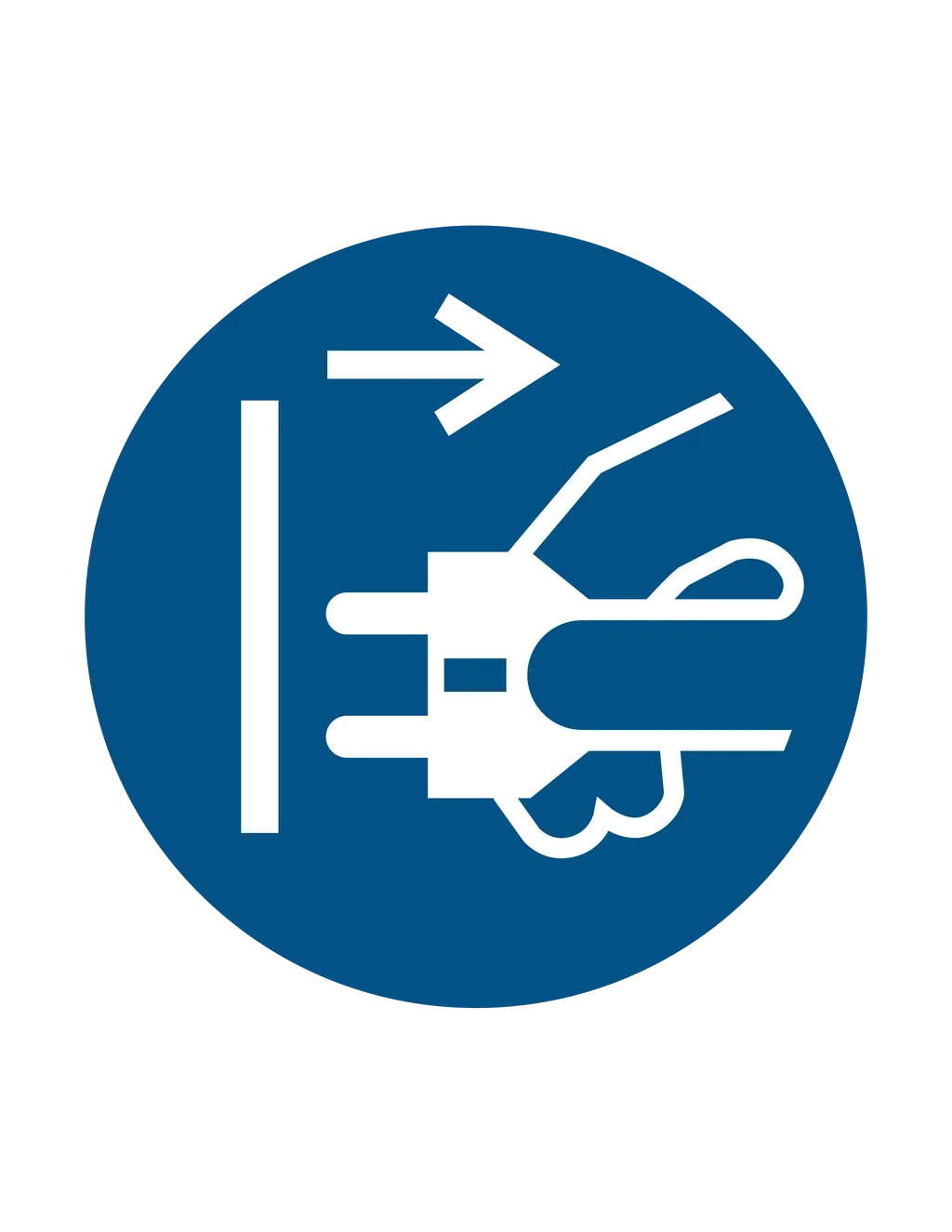 Panneau d'obligation ISO 7010 M006 debrancher la prise electrique obligatoire – signalétique d'obligation dans le canton du Valais