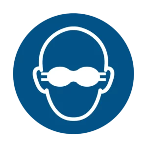 Panneau d'obligation ISO 7010 M007 protection oculaire opaque obligatoire – panneau de consigne obligatoire en Suisse