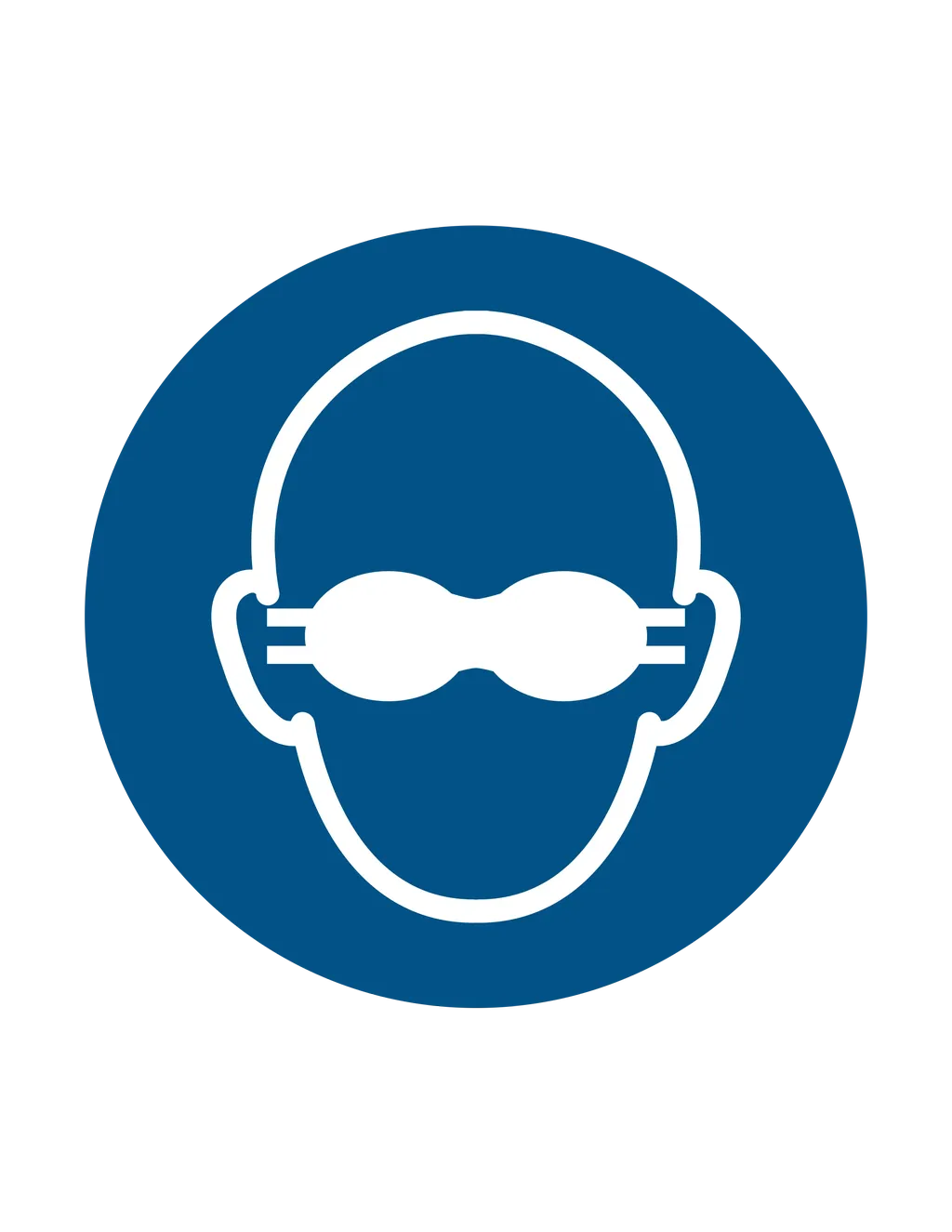 Panneau d'obligation ISO 7010 M007 protection oculaire opaque obligatoire – panneau de consigne obligatoire en Suisse