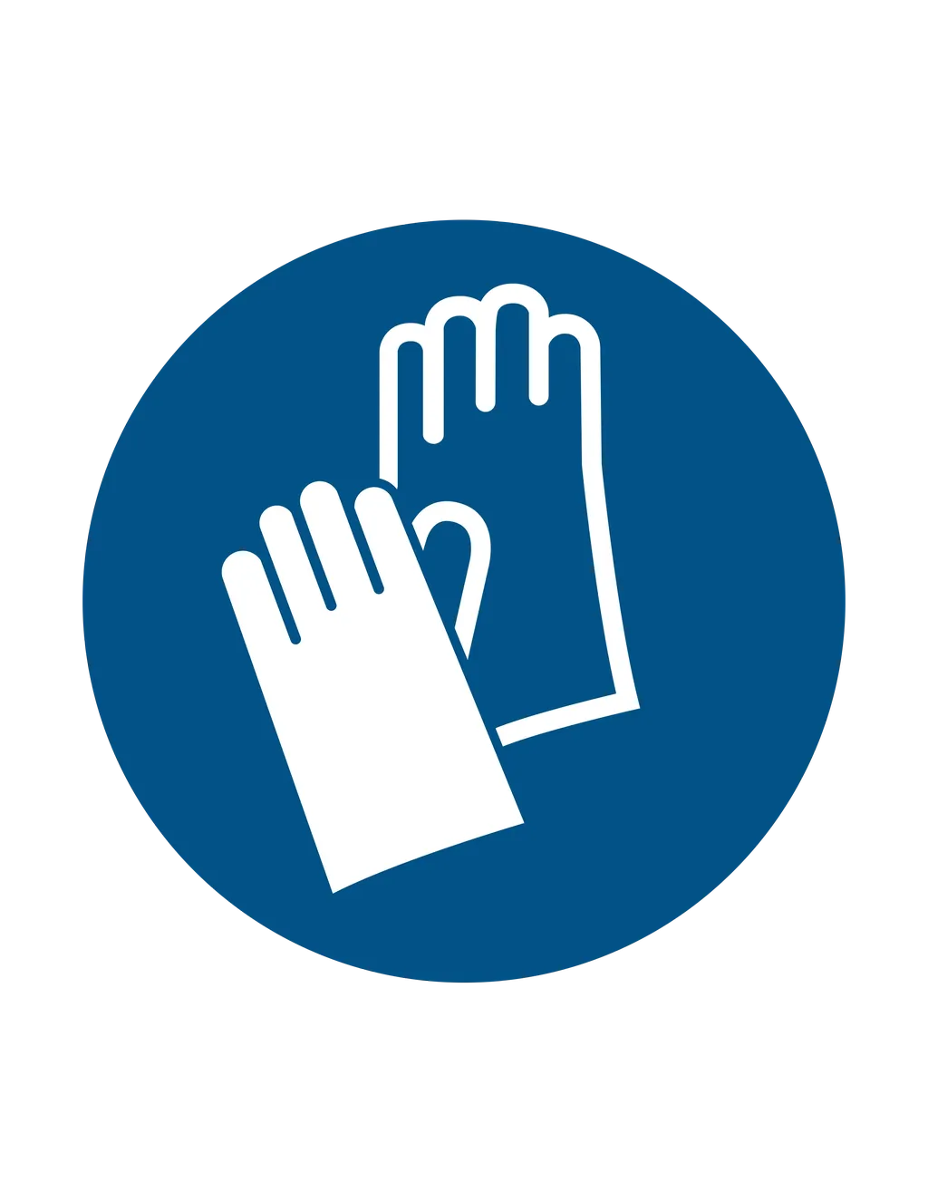 Panneau d'obligation ISO 7010 M009 port gants de protection obligatoire – panneau d'obligation réglementaire dans nos ateliers en Valais