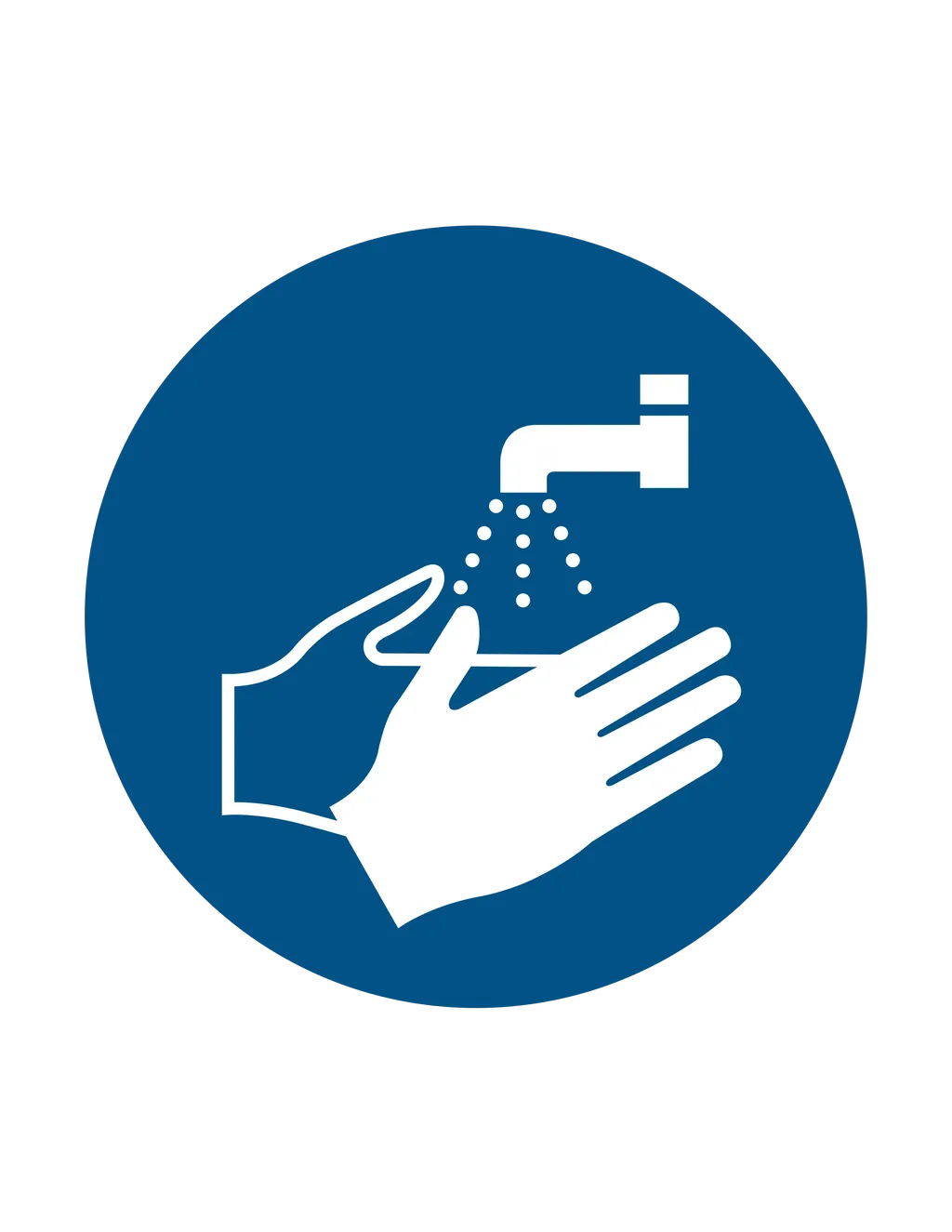 Panneau d'obligation ISO 7010 M011 se laver les mains obligatoire – signalétique d'obligation à Sierre dans le canton du Valais (Suisse)