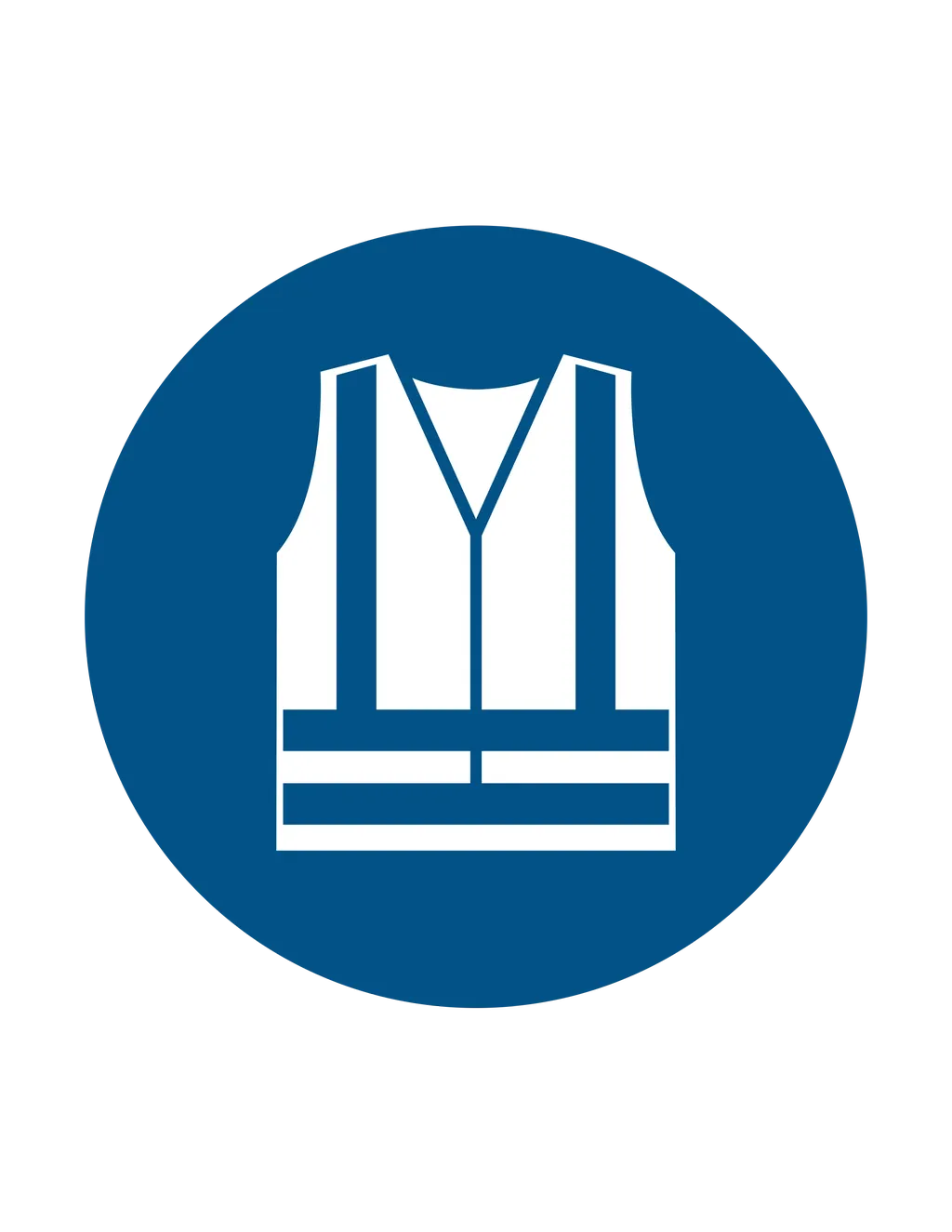 Panneau d'obligation ISO 7010 M015 port vetement haute visibilite obligatoire – signalétique règlementaire en Suisse romande