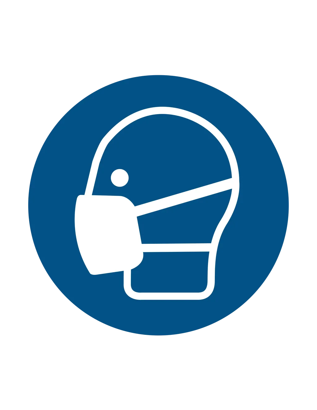 Panneau d'obligation ISO 7010 M016 port masque obligatoire – signalétique d'obligation dans le canton du Valais