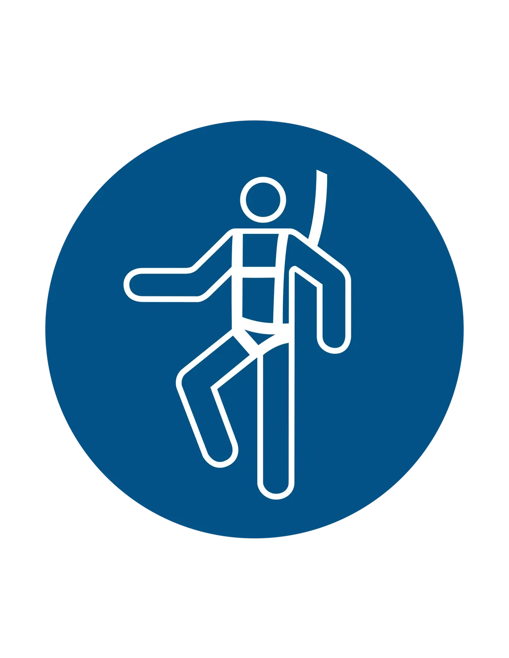 Panneau d'obligation ISO 7010 M017 port harnais de securite obligatoire – panneau de consigne obligatoire en Suisse