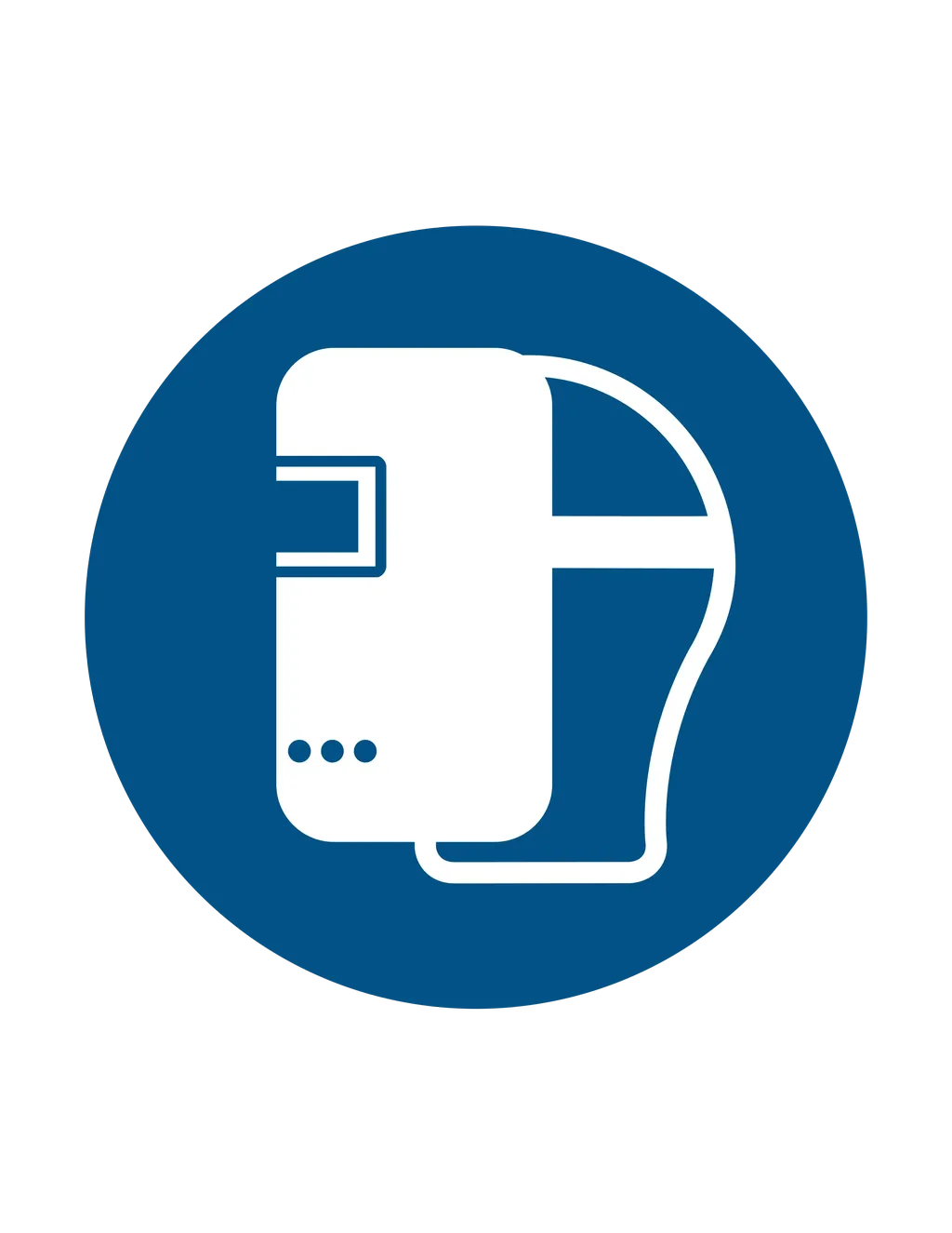 Panneau d'obligation ISO 7010 M018 port masque de soudure obligatoire – signalisation des consignes dans notre atelier en Valais