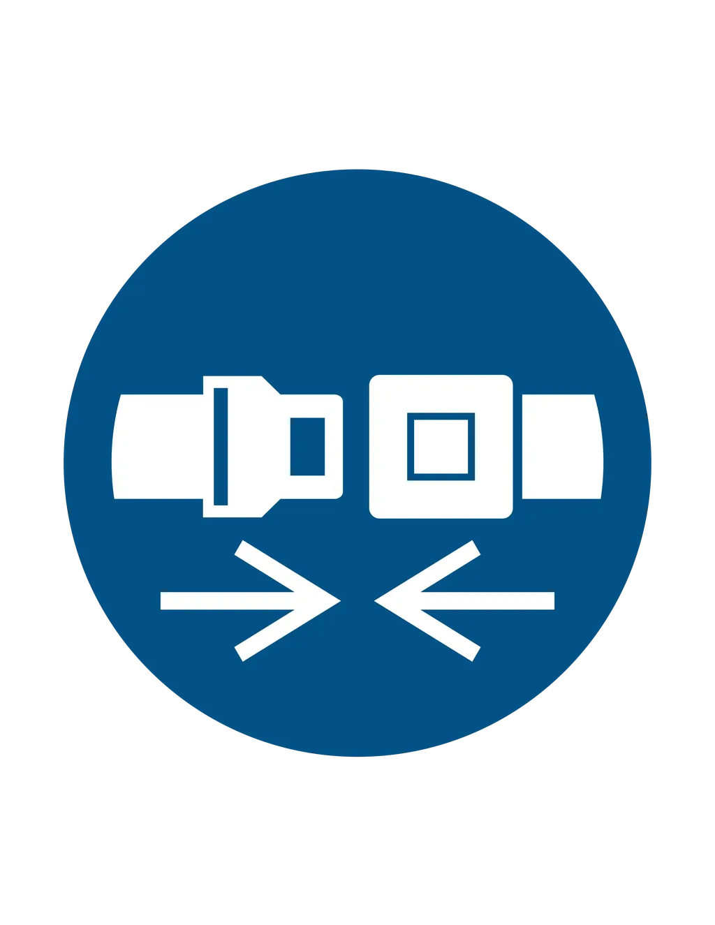 Panneau d'obligation ISO 7010 M020 port ceinture de securite obligatoire – signalétique règlementaire dans le Valais suisse