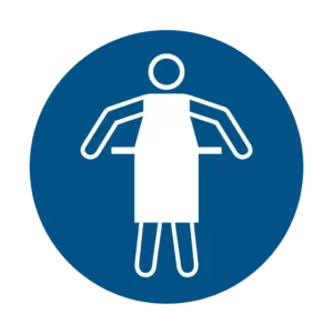 Panneau d'obligation ISO 7010 M026 port tablier protection obligatoire – signalétique d'obligation dans le canton du Valais