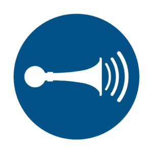 Panneau d'obligation ISO 7010 M029 klaxonner obligatoire – panneau d'obligation réglementaire dans nos ateliers en Valais