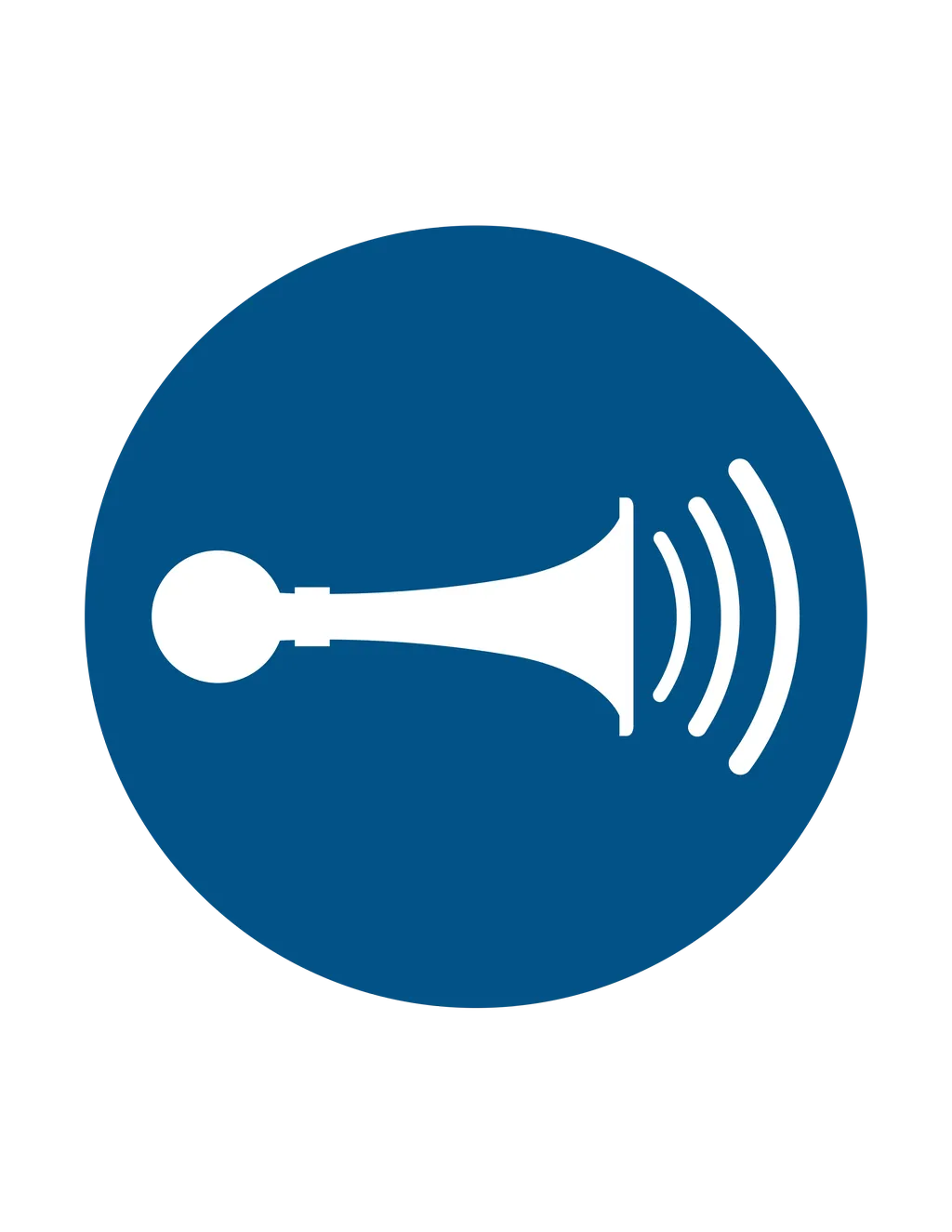 Panneau d'obligation ISO 7010 M029 klaxonner obligatoire – panneau d'obligation réglementaire dans nos ateliers en Valais
