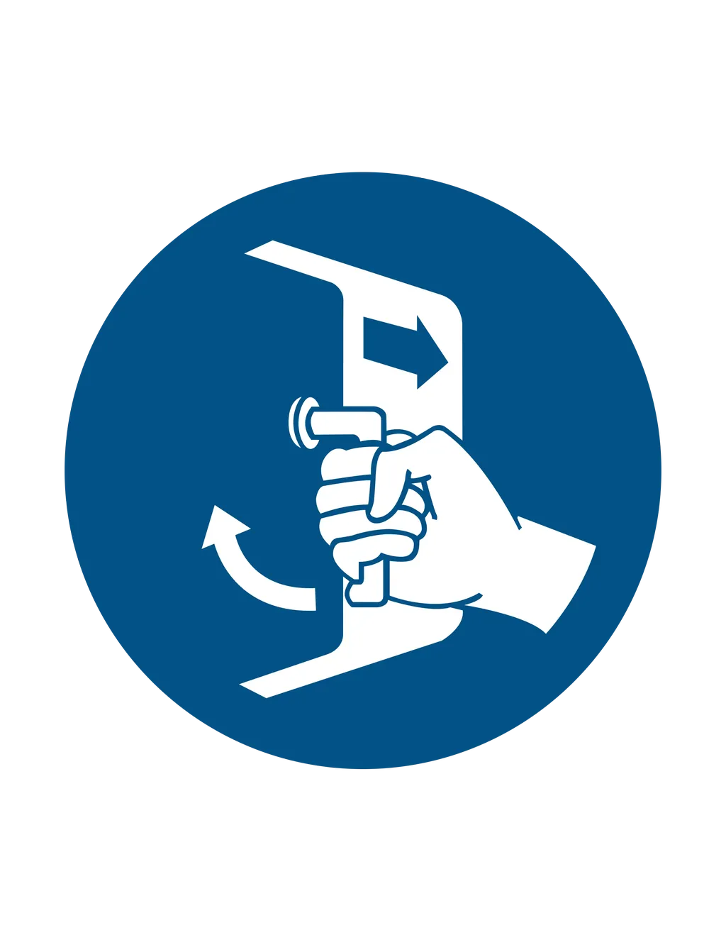 Panneau d'obligation ISO 7010 M037 fermer et securiser trappe obligatoire – panneau de consigne obligatoire en Suisse