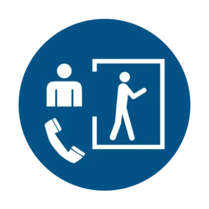 Panneau d'obligation ISO 7010 M058 acces avec supervision exterieure obligatoire – signalisation des consignes dans notre atelier en Valais