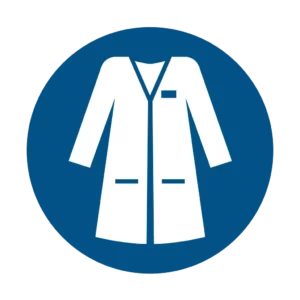 Panneau d'obligation ISO 7010 M059 port blouse laboratoire obligatoire – panneau d'obligation réglementaire dans nos ateliers en Valais