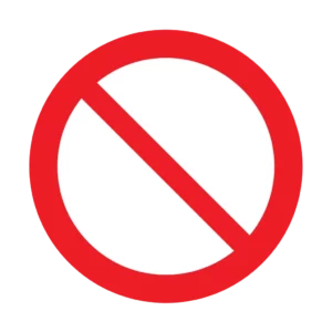 Panneau d'interdiction ISO 7010 P001 – signalétique d'interdiction à Sierre dans le canton du Valais (Suisse)