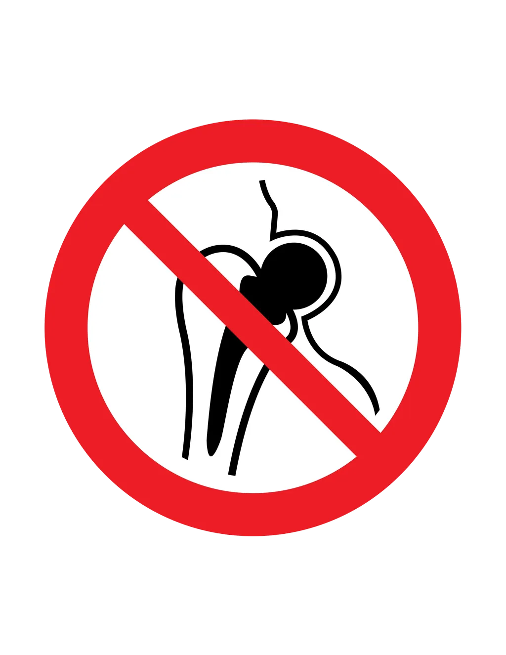 Panneau d'interdiction ISO 7010 P014 acces interdit implants metalliques – signalétique de prohibition à Aigle dans le canton de Vaud (Suisse romande)