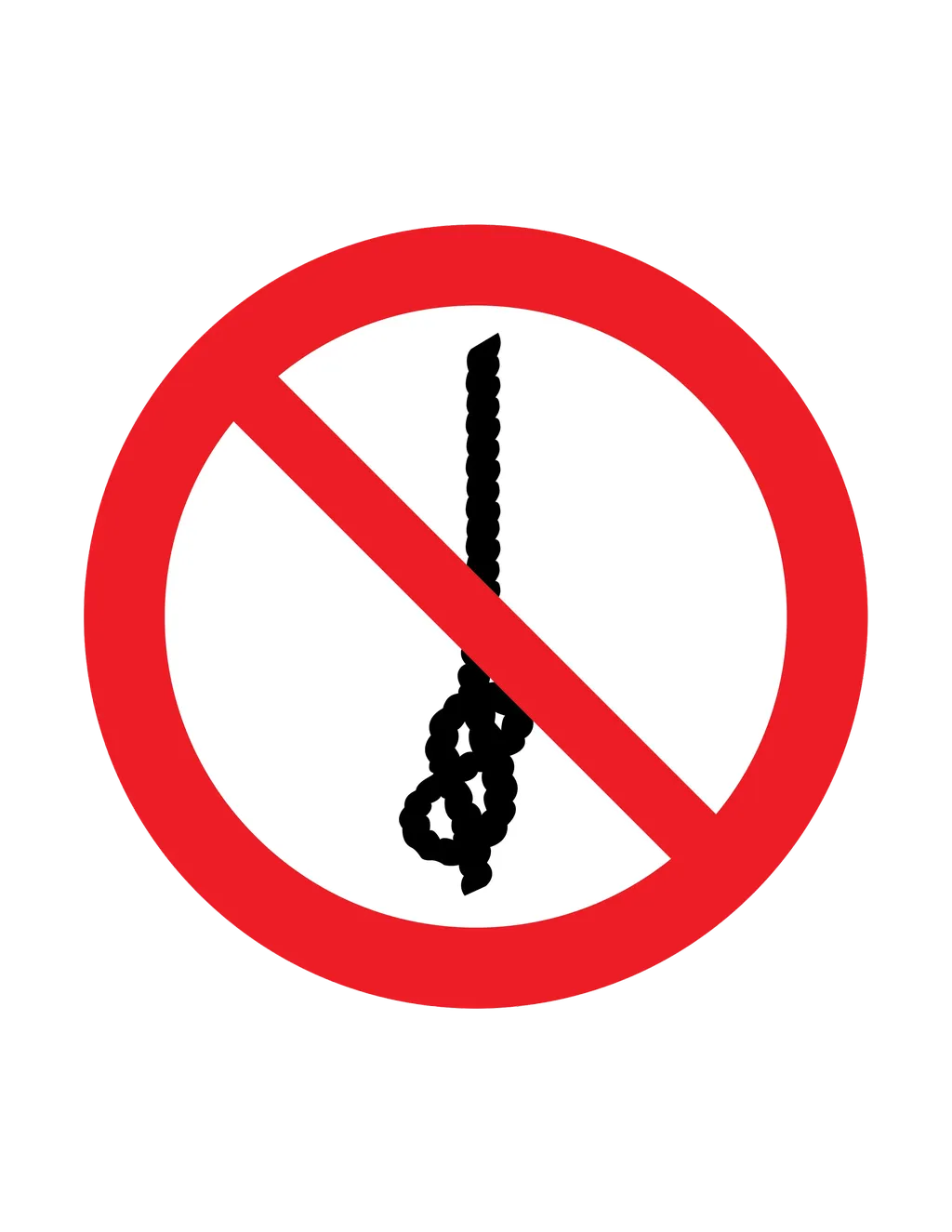 Panneau d'interdiction ISO 7010 P030 interdiction de nouer la corde – signalétique de prohibition dans nos ateliers en Valais