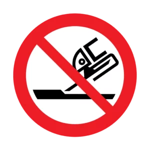 Panneau d'interdiction ISO 7010 P032 meulage visage interdit – signalétique d'interdiction à Sierre dans le canton du Valais (Suisse)