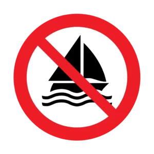 Panneau d'interdiction ISO 7010 P053 voile interdite – panneau de défense en Valais (Suisse romande)