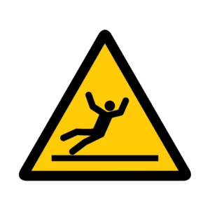 Panneau d'avertissement ISO 7010 W011 surface glissante – panneau de prévention des risques dans la région du Valais romand