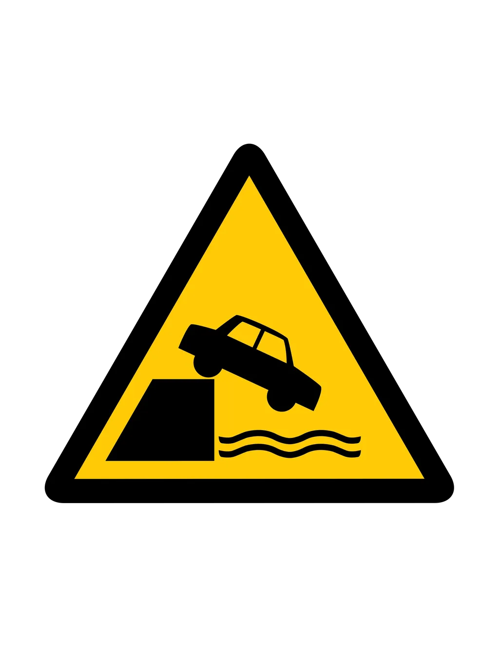 Panneau d'avertissement ISO 7010 W051 absence garde corps – panneau de prévention des risques dans la région du Valais romand