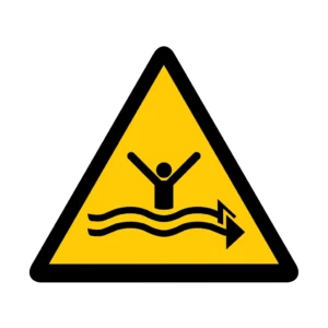 Panneau d'avertissement ISO 7010 W057 courants dangereux – panneau de mise en garde dans nos ateliers en Valais