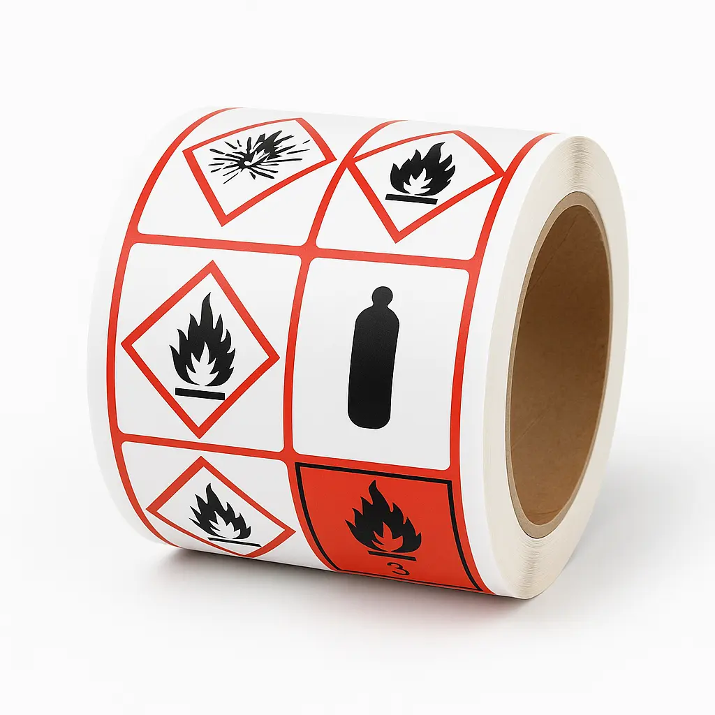 Rouleaux d’autocollants GHS – marquage en série
