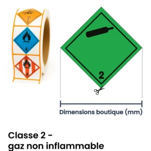 Panneau ADR classe gaz non inflammable non toxique – panneau de sécurité pour transport ADR dans notre atelier en Valais