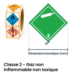 Panneau ADR classe gaz non inflammable non toxique – signalisation de marchandises dangereuses dans nos ateliers en Valais