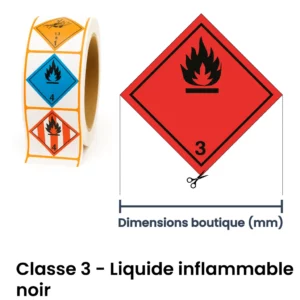 Panneau ADR classe liquide inflammable – signalisation de marchandises dangereuses à Aigle dans le canton de Vaud (Suisse romande)