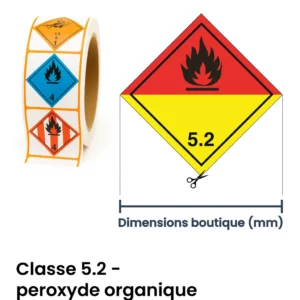 Panneau ADR classe peroxyde organique – panneau de sécurité pour transport ADR dans notre atelier en Valais