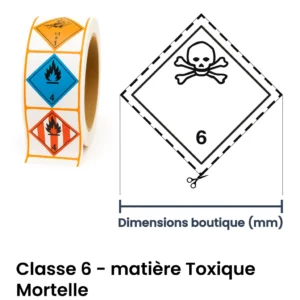 Panneau ADR classe matière toxique mortelle – signalétique ADR pour matières dangereuses en Valais (Suisse romande)