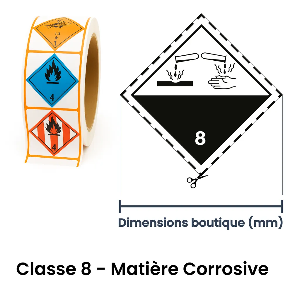 Panneau ADR classe matière corrosive – panneau ADR réglementaire dans le Valais suisse