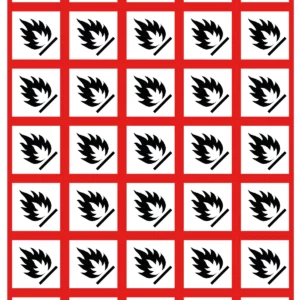 Visuel autocollant 40x40 GHS02 inflammable