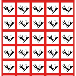 Visuel autocollant 40x40 GHS09 dangereux pour l environnement